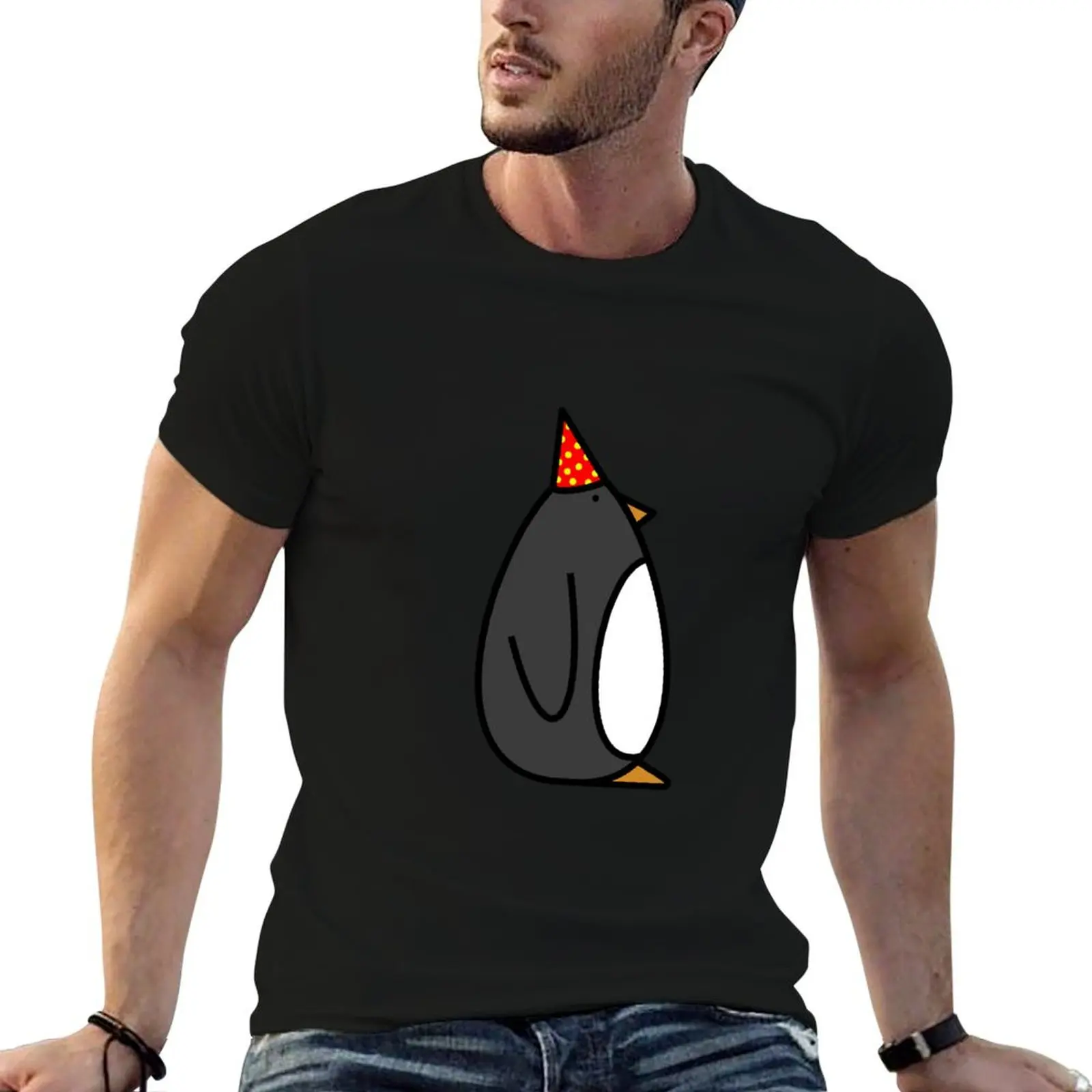 Party Penguin T-Shirt man clothes anime stuff mens t shirts casual stylish