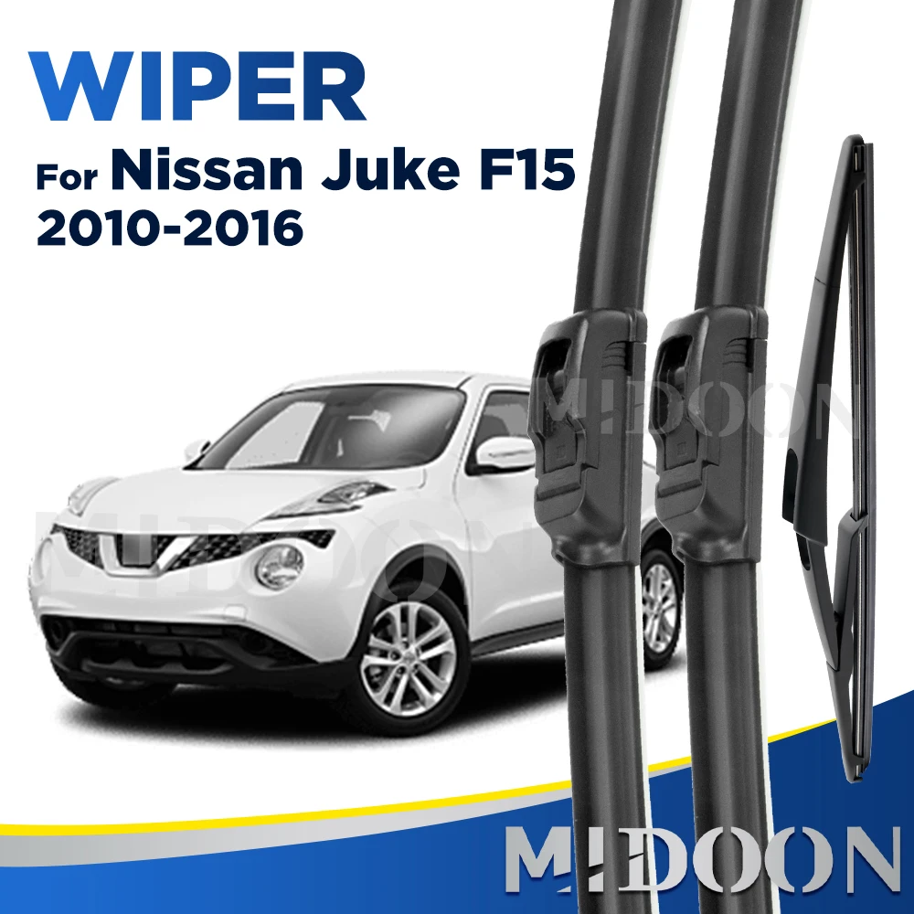 MIDOON Wiper For Nissan Juke F15 2010-2016 2011 2012 2013 2014 Wiper Front & Rear Wiper Blades Windscreen Brushes 22