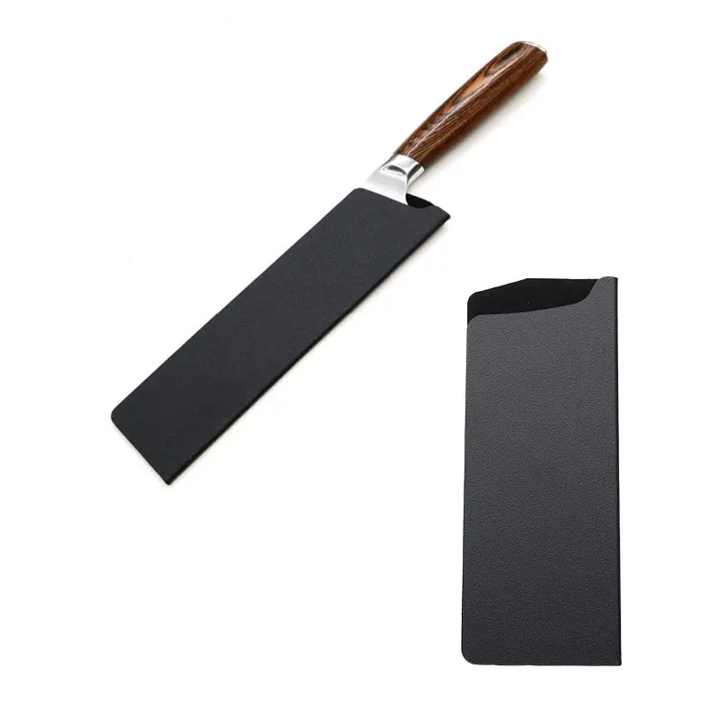 Couteau de cuisine rectangulaire noir, gaine, couteau de Chef Santoku Sushi Sashimi, outils de tranchage, 1 pièce