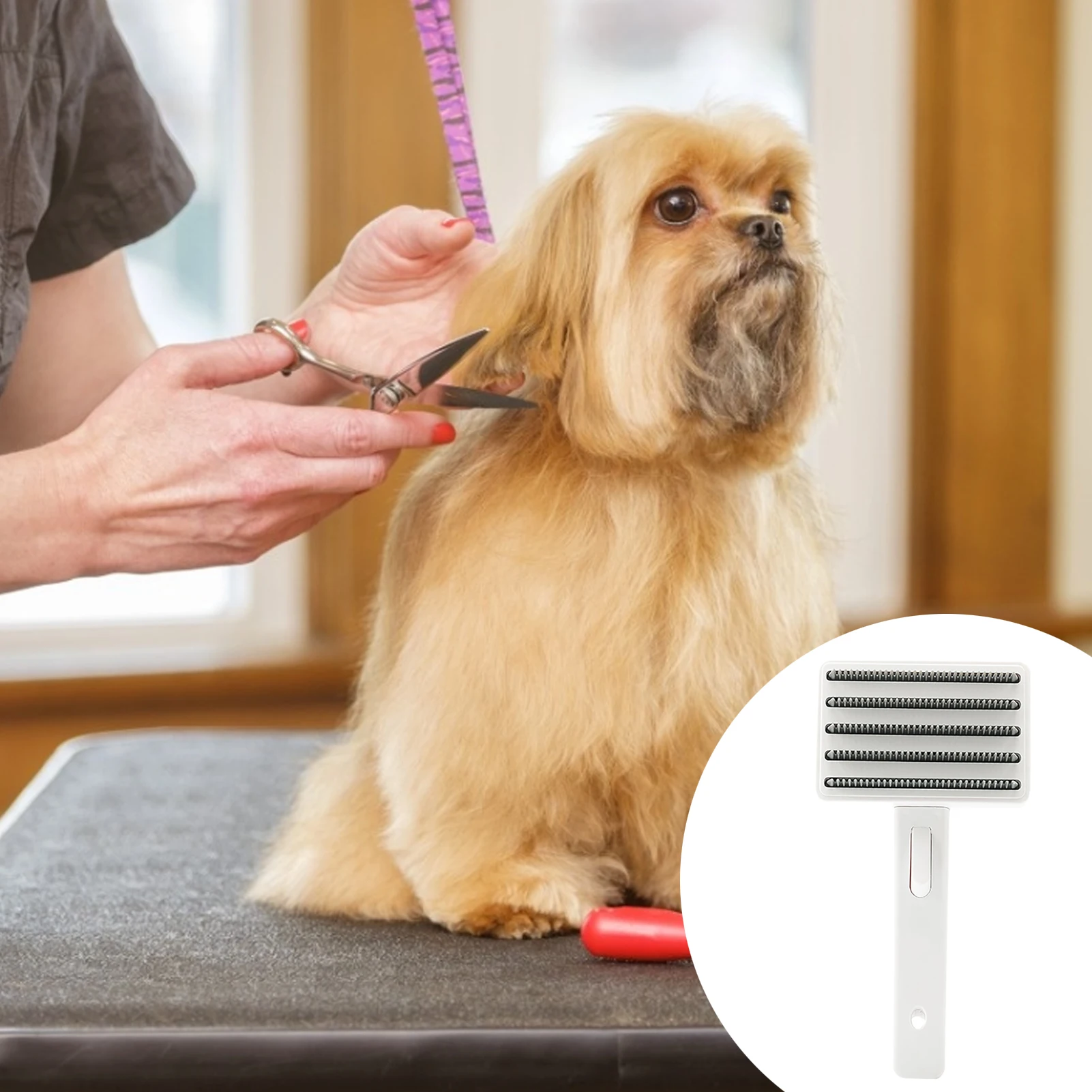 Shedding Brush For Short Hair Self Cleaning Brush For Dogs Cats Pets Brushes For Hair Shedding And Grooming Removes Loose