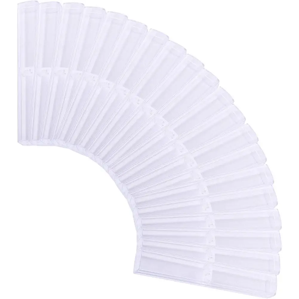 20 Pcs Stationery Crystal Pen Box Holders Empty Fountain Tube Plastic Portable Cases