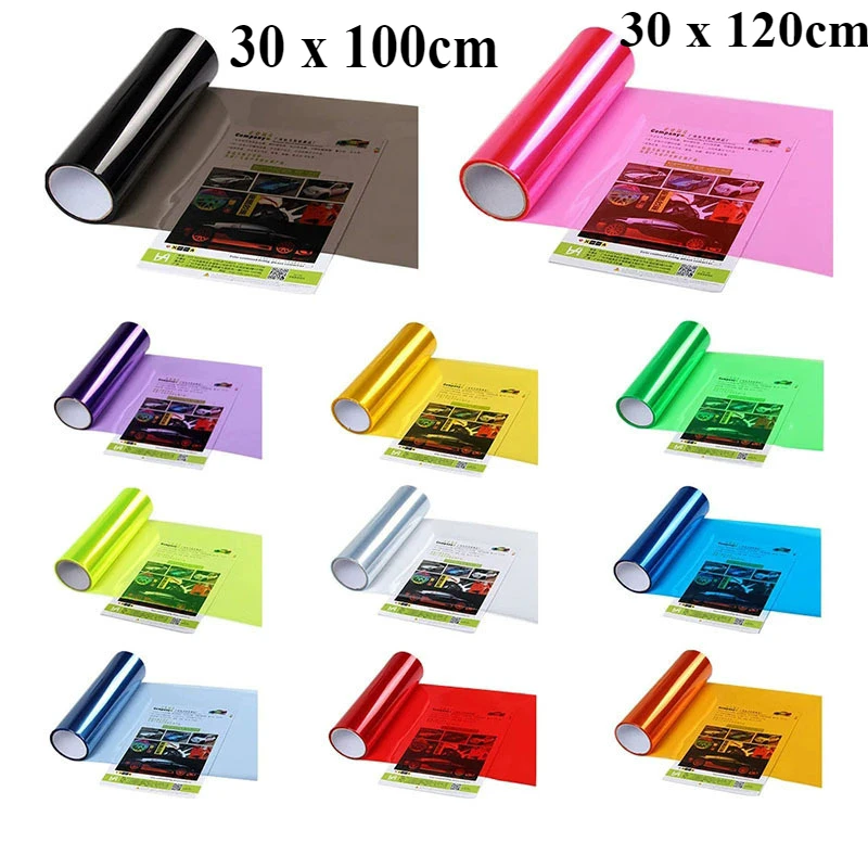 

Car Headlight Taillight Protective Film Tint Vinyl Film Auto Lamp Film Sticker Sheet Color-Changing Smoke Matt Rear Fog Stickers
