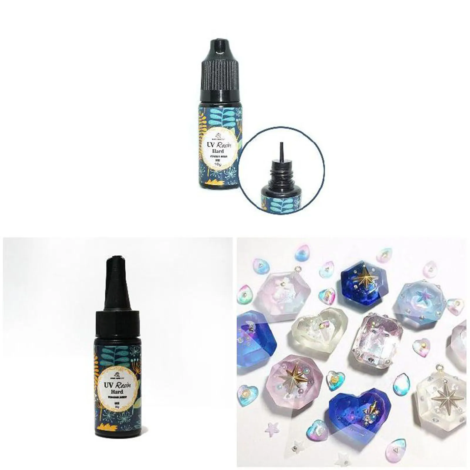 Crystal Clear Hard UV Resin Gel Dried Flowers Crystal Drip Sealer for Jewelry Making Craft Decoration