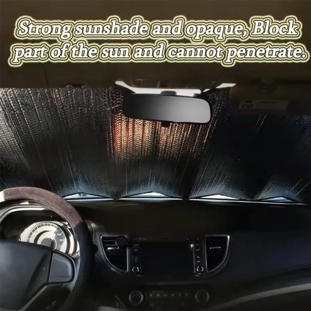 Car Sunshade Sun Protection Thermal Curtain Front Windshield Block Car Sun Cover Window Front Sun Visor Use Car