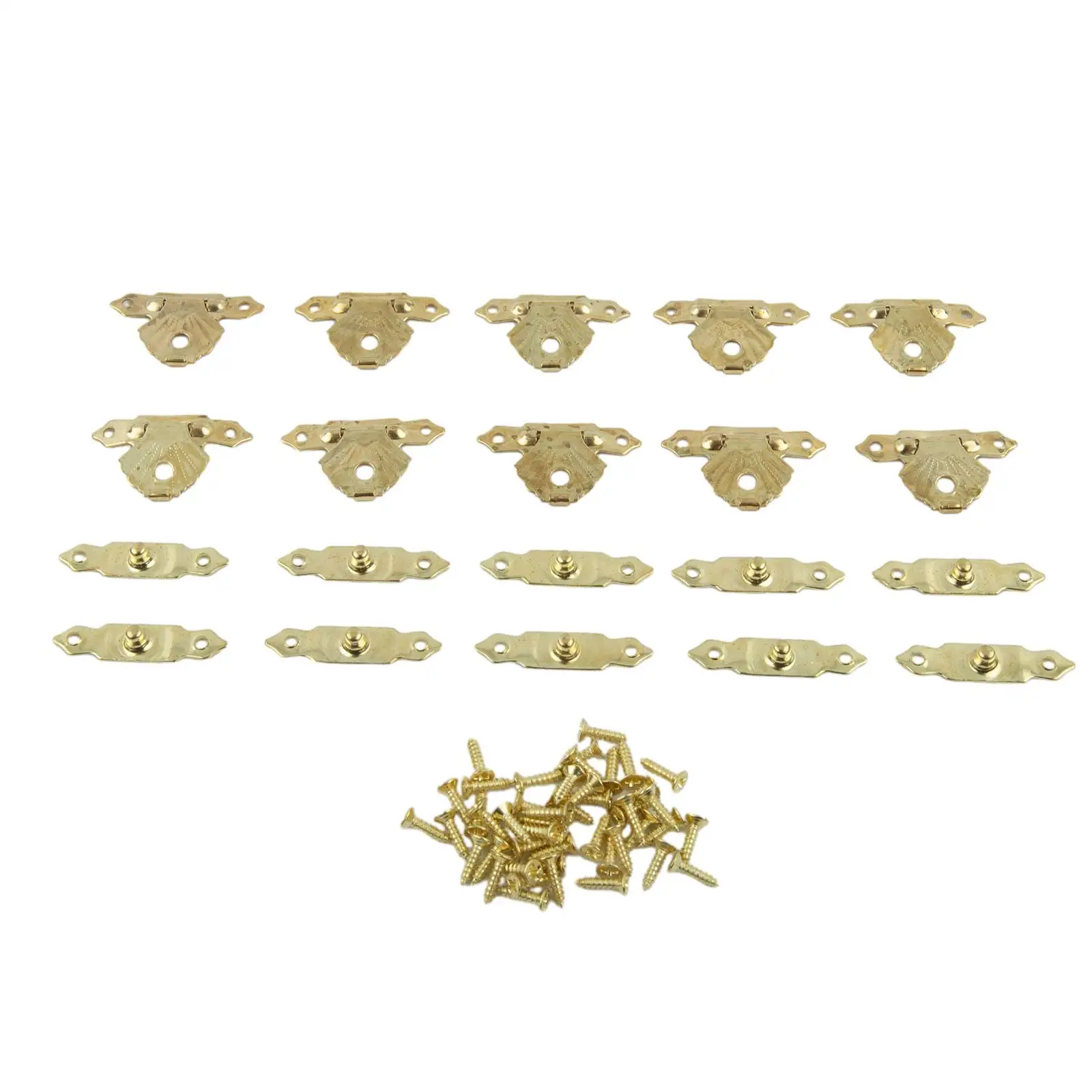 Antique Bronze Iron Closure Hasps for Wooden Jewelry Boxes 10 Pcs Latch Set with 40 Screws for Secure Box Fastening