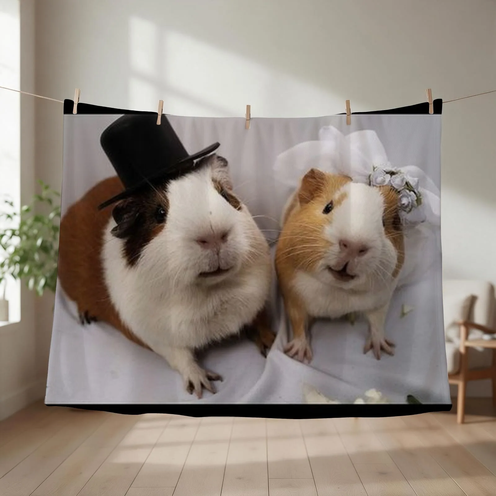 Guinea Pig a?? Cavy Collection a?? Model 21 Throw Blanket couch cozy soft plush fuzzy picnic outdoor blanket