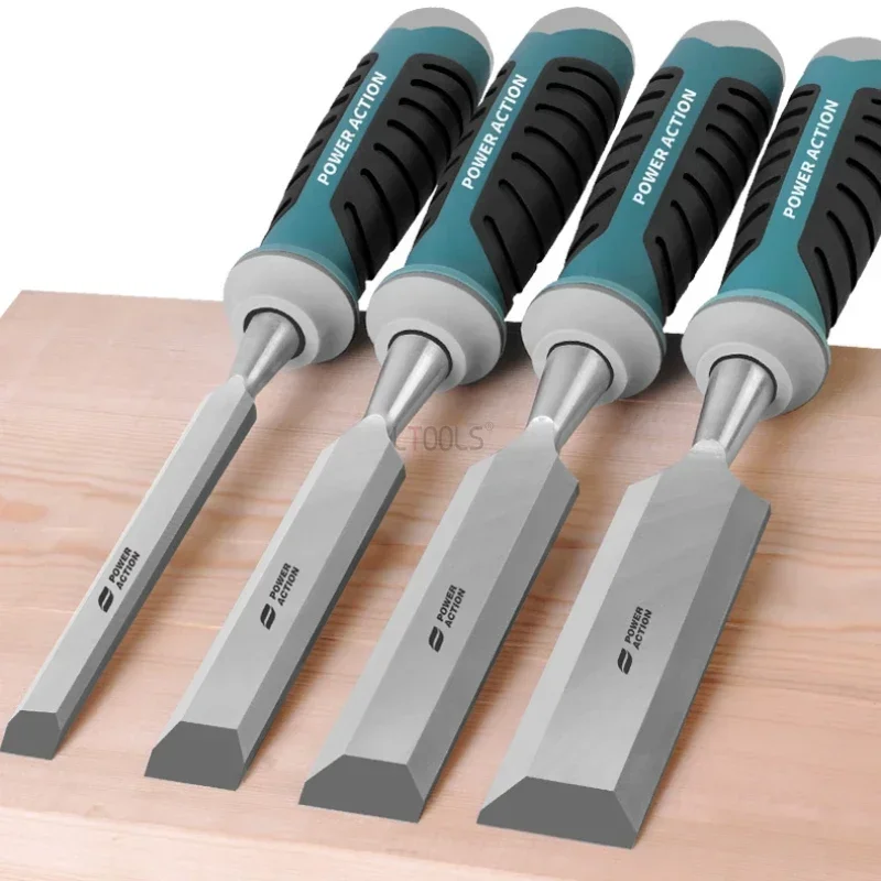 Professional Woodwork Chisel Set DIY Carpenter Tool Flat Woodworking Chisels CR-V Professional Carving Knife Carving Wood Tools