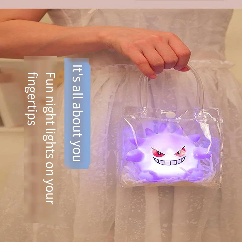 البوكيمون Gengar LED مصباح للأطفال ، أنيمي ضوء الليل ، الكرتون الإبداعية ، نموذج بولي كلوريد الفينيل ، زخرفة ، غرفة ، ديكور السرير ، دمية ، Kawaii ، هدية عيد الميلاد ، 11 سنتيمتر