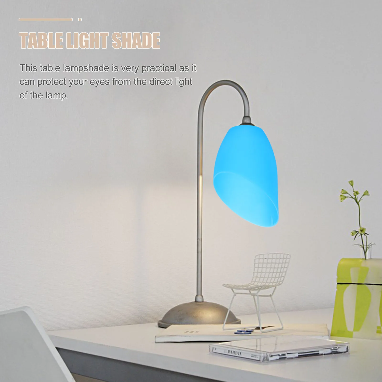 

Horseshoe Lamp Shade Plastic Desk Lamp Cover Sturdy Long Lasting Eye Protection Decorative Light Cover Table Light Shade