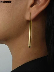 KshPanier-Boucles d'oreilles longues irrégulières, une variété de méthodes d'usure, boucles d'oreilles neutres, accessoires de mode, nouveau design simple, cadeau