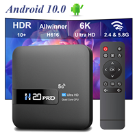 H20PRO Android 10.0 TV Box Allwinner H616 With Voice Assistant 2.4&5.8G Dual Wifi 100LAN Support 1080P Video 4K 3D Media player