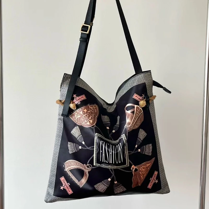 

Национальные тонкие сумки-тоут для женщин, роскошные дизайнерские сумки и кошельки, новинка 2025 года с цветочным узором, большая вместимость, подмышки на плечо