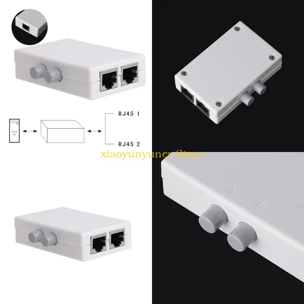 

P9JB 2-way RJ45 Ethernet Button Mini Switch Box Plug и для Play Durabl