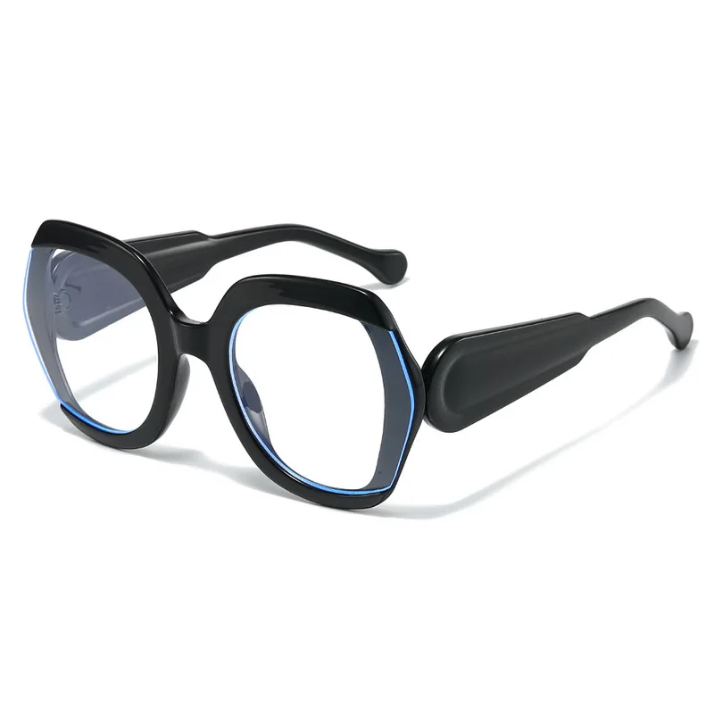 2026 Fashion Retro Butterfly Blue LIght Glasses Large Frame Flat Lens Women Casual Simple Computer TV Eyeglasses