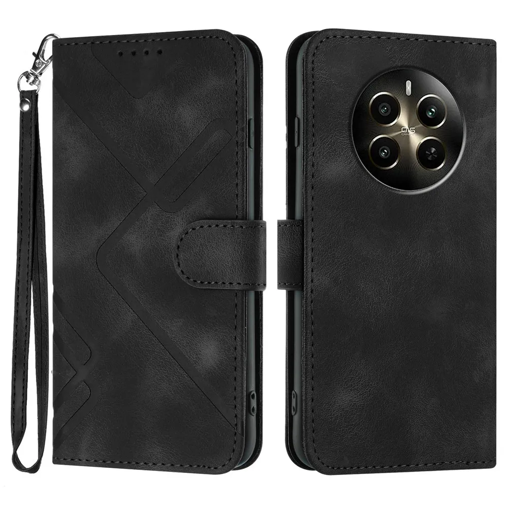 For OPPO Realme 12 Pro Plus 5G Flip Case Leather Texture Wallet Book Etui Realme 12 Plus Luxury Cover Realmi 12 Pro 12+ Coque