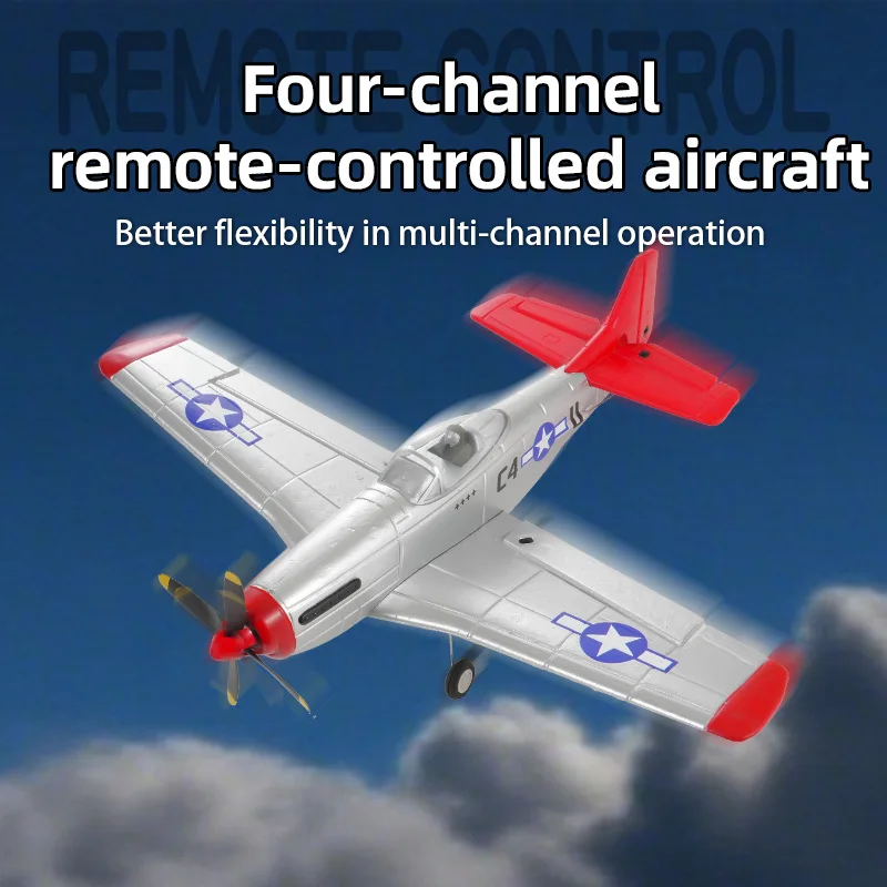 FX9501 Mustang Fighter Jet P51 RC Airplane 2.4G 4CH Remote Control Fixed Wing Aviation Model Airplane Electric Foam Glider Toys