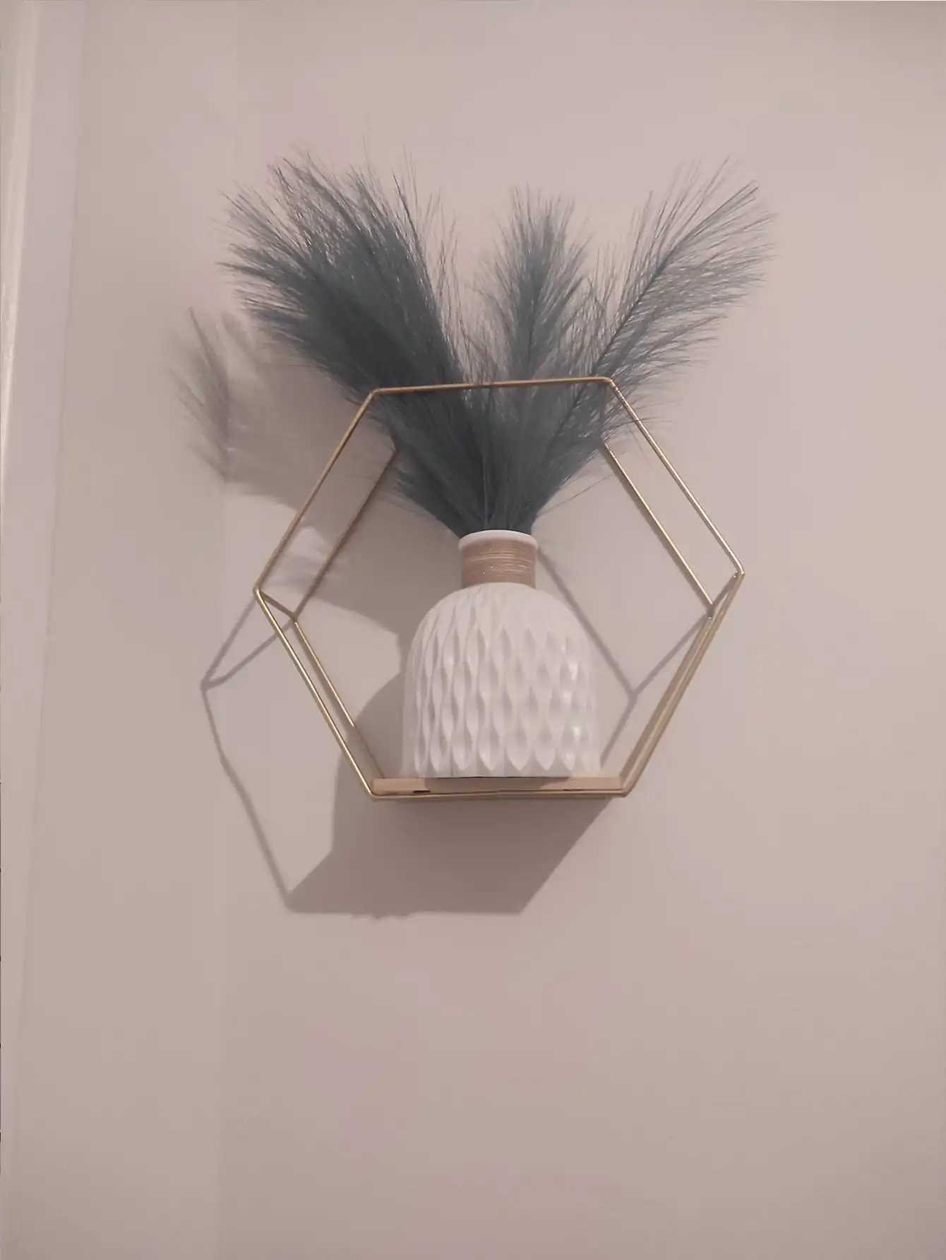 [ديكور عيد الميلاد] قطعتان من رفوف تخزين الحائط الحديدية المقاومة للحفر (L/S) - مع خطافات للنباتات/الدمى في أصيص