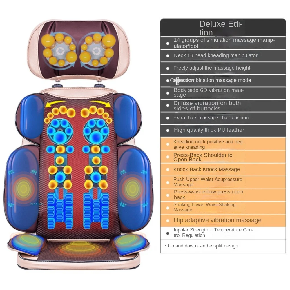 

Массажер для плеч и шейных позвонков, инструмент для шеи, талии, плеч, спины, поясницы, функциональная подушка для домашнего стула всего тела