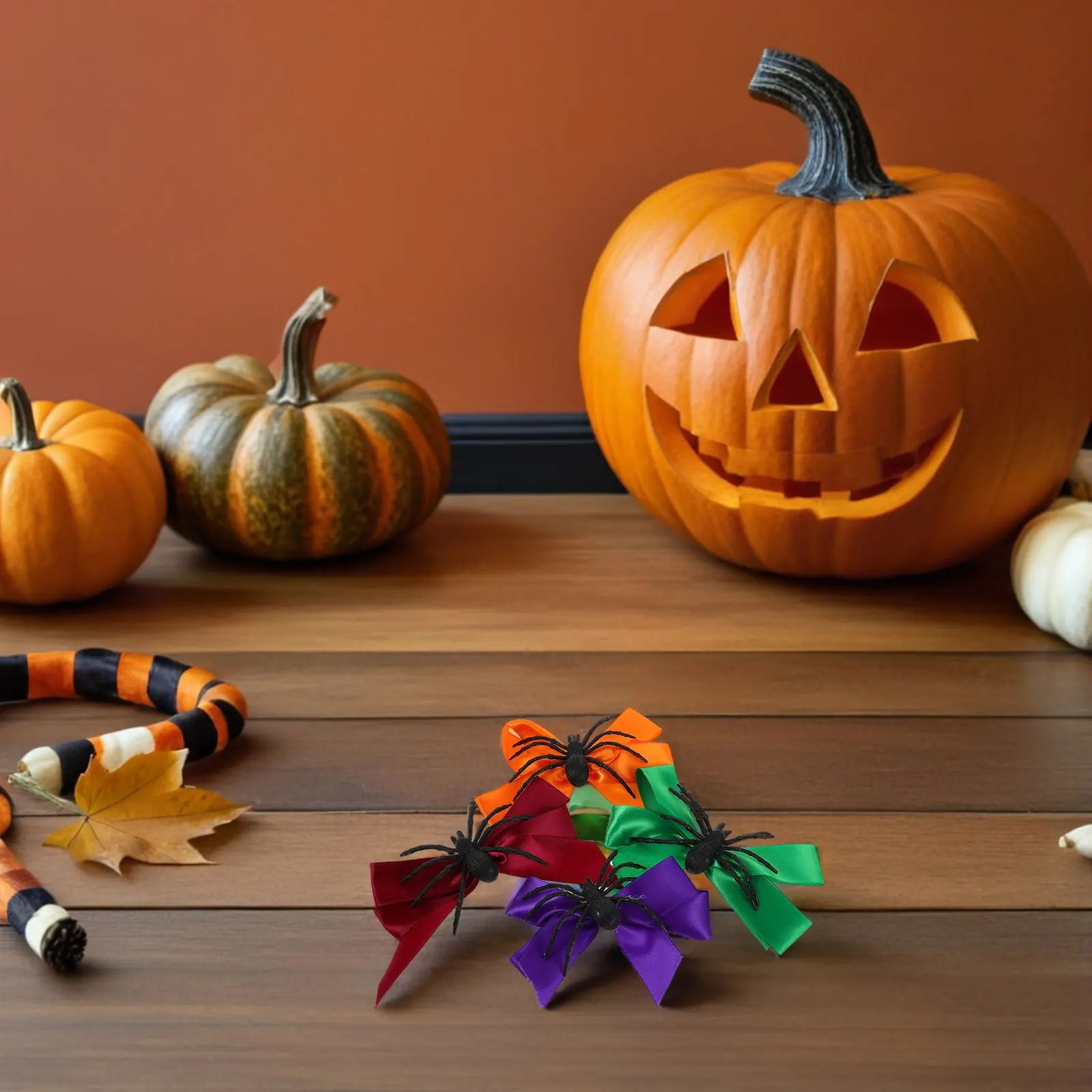 

8Pcs Halloween Hair Clips Spider Bow Hairpins for Women Girls Cosplay Costume Party Accessories Decorative Themed Hair Bows