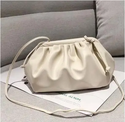 Fashion Cloud-wrapped Soft PU Leather Small Bag Shoulder Slant Dumpling Bag Handbag Day Clutches bags Messenger Crossbody Bag