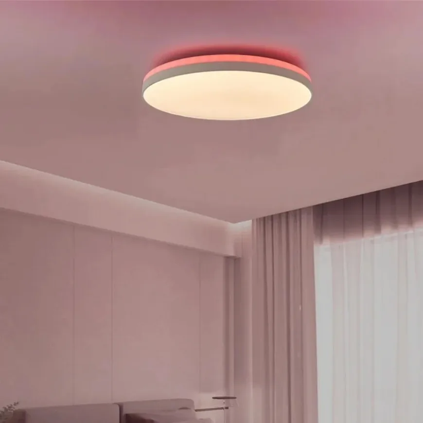 Luz de techo LED inteligente con retroiluminación RGB, iluminación de Color, Bluetooth, Control remoto, regulable, decorativa, aplicación TUYA