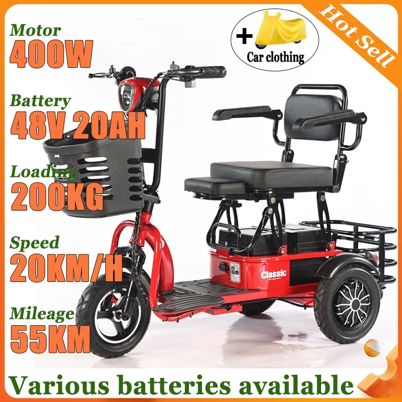 Fold Leisure Flowing Disability Mobility Scooter Elder Rear Drive Adult Commuting Household Electric Tricycle Electric Scooter