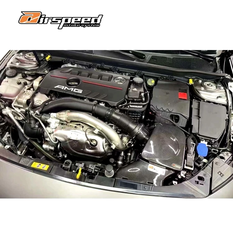 Aerodynamics High Performance Carbon Fiber Air Intake Air Filter Carbon Intake System for Mercedes   A35 CLA35 M260 2.T 2020-