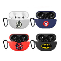 Cartoon Marvel Batman Earphone Case For Huawei Freebuds Pro3 / Pro 2 / Pro 3 Soft Silicone Protective Cover With Hook