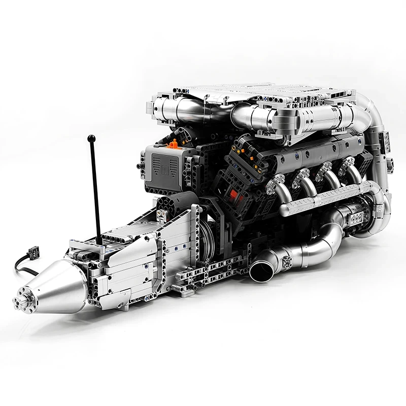 Mold King 10168 Technische De Gemotoriseerde V8 Tmin-turbo Motor Bouwsteen Auto Speelgoed Assemblage Baksteen Model Kid jongen Kerstcadeau