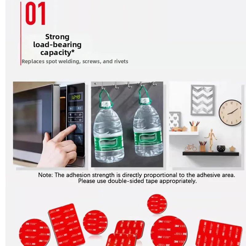 3M VHB Double Sided Adhesive Tape  High Strength  High Adhesion Acrylic Transparent Residue Free Heat Resistant Nano Tape Sheet view 6
