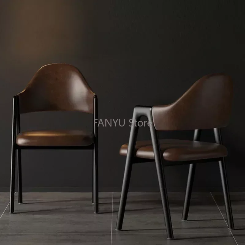 Salon Nordic Dining Chairs Office Leather Design Dining Chairs Modern Luxury Party Sillas Para Comedor Home Furniture WK50CY