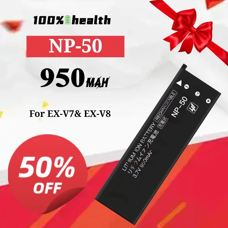 

CNP-50 950mAh Camera Battery for Casio EX-V7/EX-V8 Brand New Durable Battery Pack Lithium Rechargeable Battery