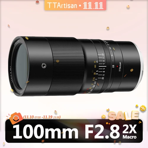 TTArtisan 100mm F2.8 Macro 2x lente para fotografía de insectos con Sony E Fuji XF GFX Canon RF EF Nikon Z F L Mount Z6 XT100