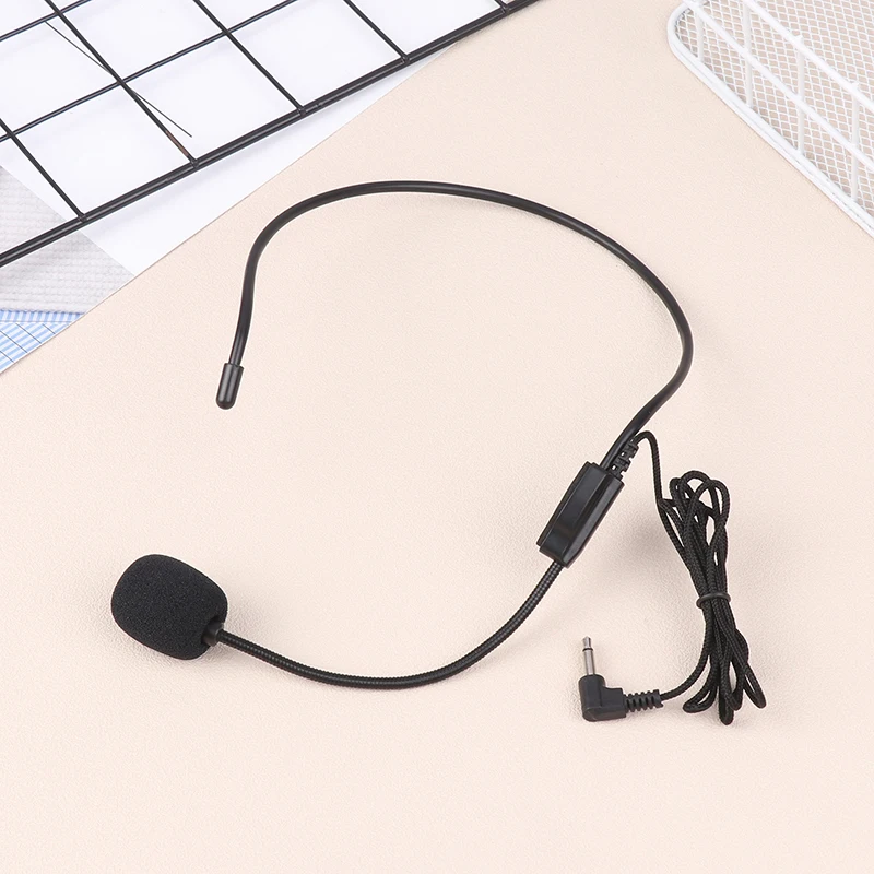 Portable Head-mounted Headset Microphone Wired 3.5mm Plug Lecture Speech Headset Mic For Teaching Meeting Bee Ear Mic