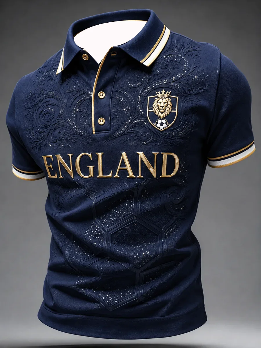 2026 Edition Women's England Fan Football Polo Shirt - 3D Print - Fashionable and Comfortable - Suitable for Both Men and Women