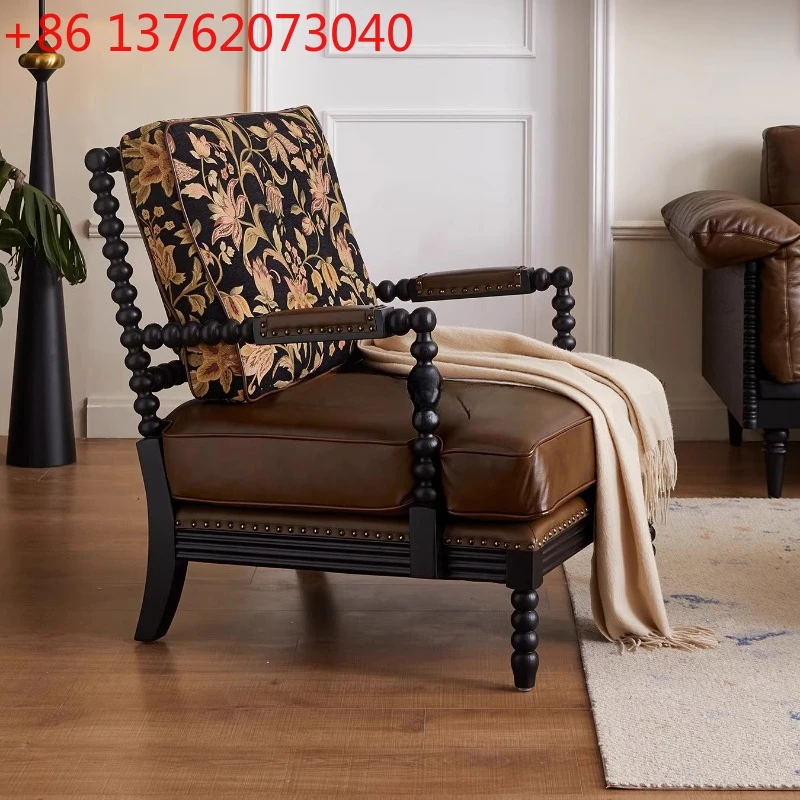 

Французский ретро маленький и средний размер для квартиры, гостиной, одиночный диван, домашний балкон, кресло для отдыха