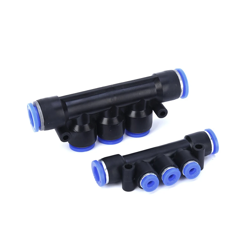 Pneumatic Fittings PK/PKG Five Reducing Pipe Connector 4-12mm OD Air Hose Plastic Push In Gas Quick Connector Fitting Plumbing