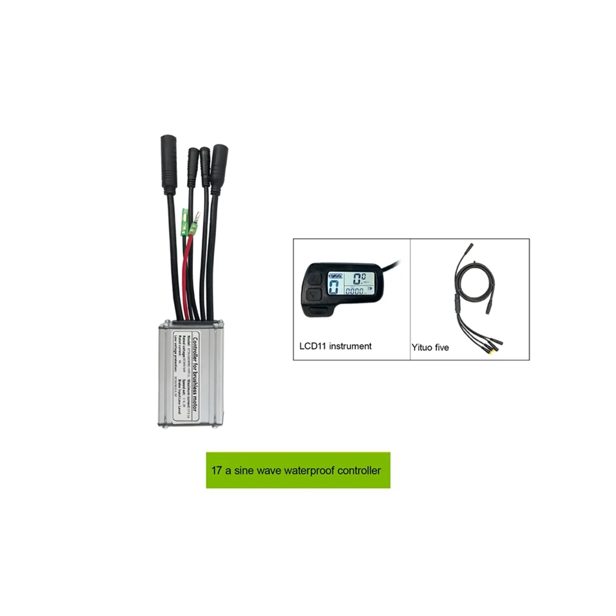 New Sine Wave Controller Kit Electric Bicycle Electric Scooter Kit LCD11 Display Sine Wave Controller 36/48V 17A 350W