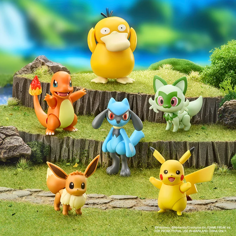 

Original Blokees New Pokemon DIY Building Block Pikachu Keda Duck Dumb Beast Toy model Handmade Action Anime Model Kids Toys