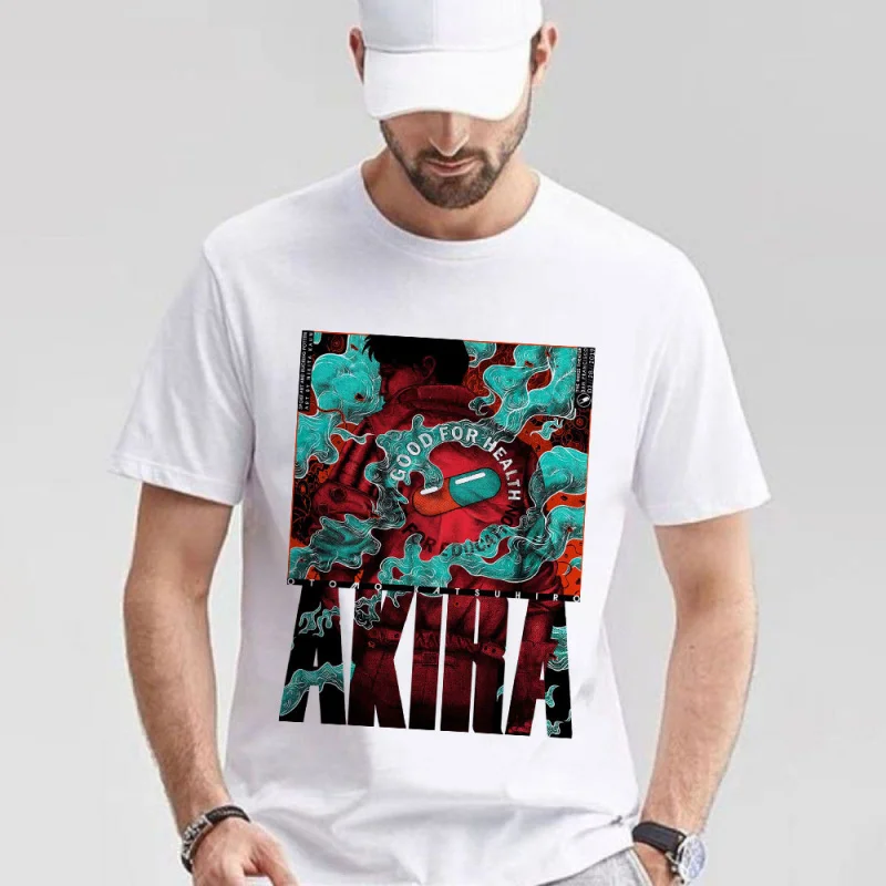 

0310 Vintage Akira Anime T Shirt Cyberpunk Manga City explosion Graphic clothes cyber mecha Neo-Tokyo Streetwear All size tops