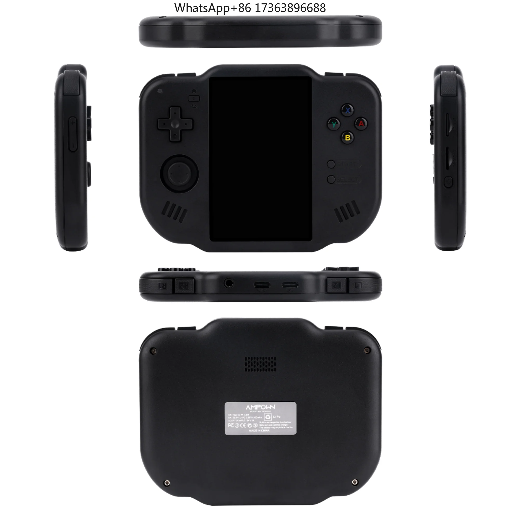 QBUY 2025 Zero 40 Portable 4.0 Inch OCA Full View Multi-Touch 64-Bit Android Game System 800x480 Resolution 4300mAh Battery Fast