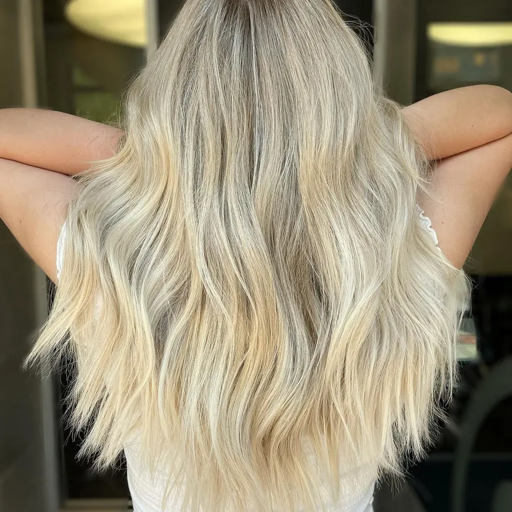 أشقر فاتح Baylayage 24 بوصة الاصطناعية الدانتيل شعر مستعار أمامي مع جذور داكنة قبل قطعها شعري طبيعي مقاومة للحرارة ارتداء اليومي #3