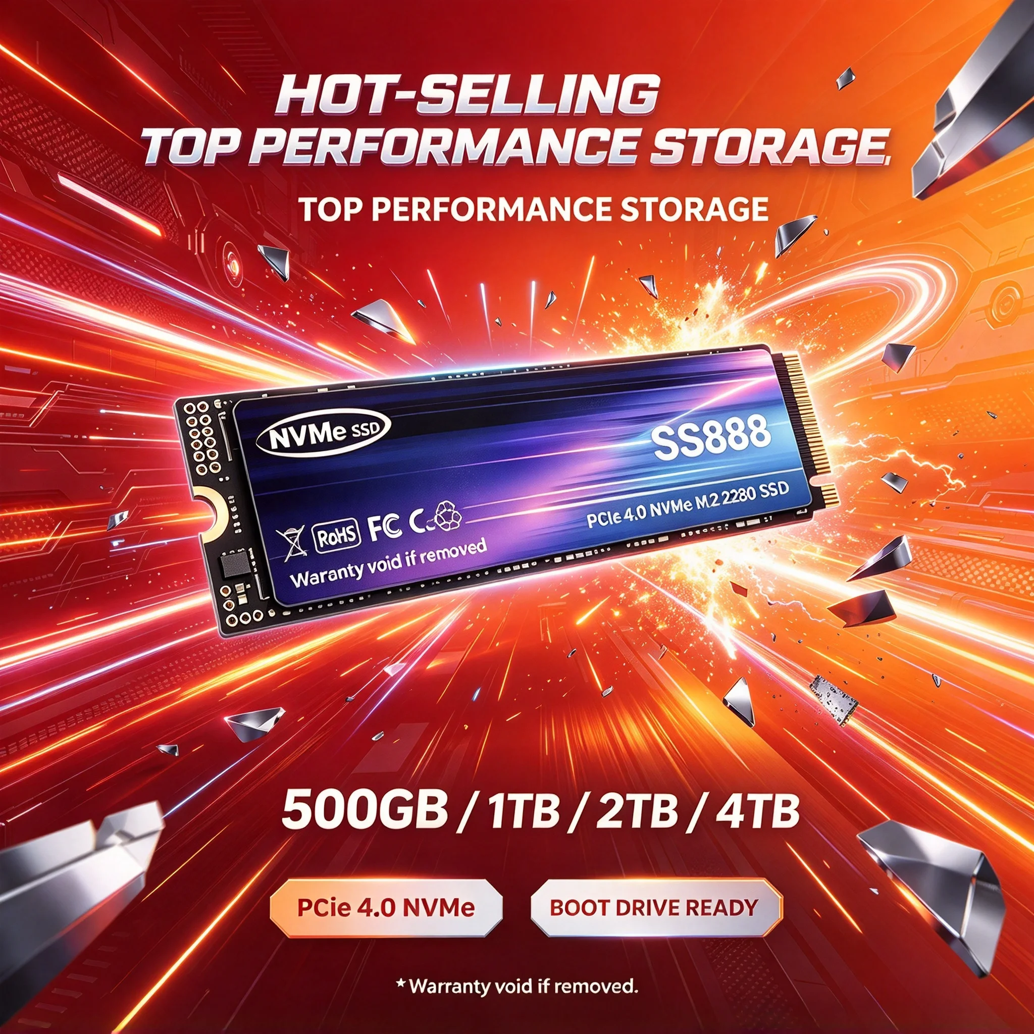 M.2 NVMe SSD SS888 500GB 1TB 2TB 4TB PCIe 4.0 3500MB/s 2026 New Internal Solid State Hard Disk for Laptop Desktop PC Pro