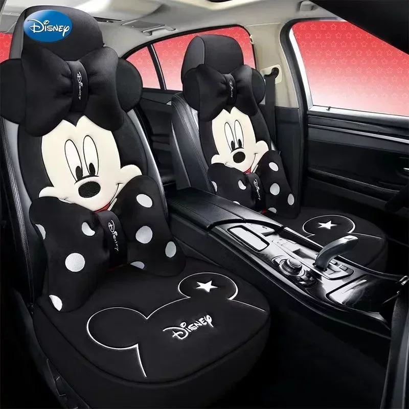 

Car Interior Seat Cushion Cute Cartoon Disney Style Full Set Half Pack Cover Decoration Girls Car Accessories car seats