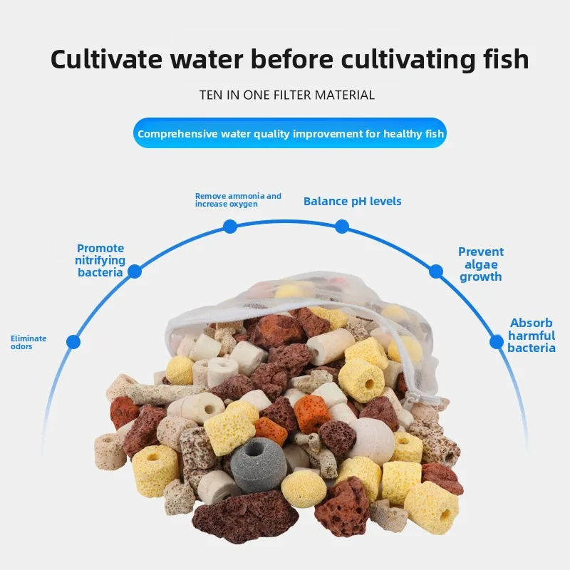 

Aquarium Filtration Material Cerc Ring Bio Ball Volcanic Stone Activated Carbon Water Purin Filter Fi Pond Equipment
