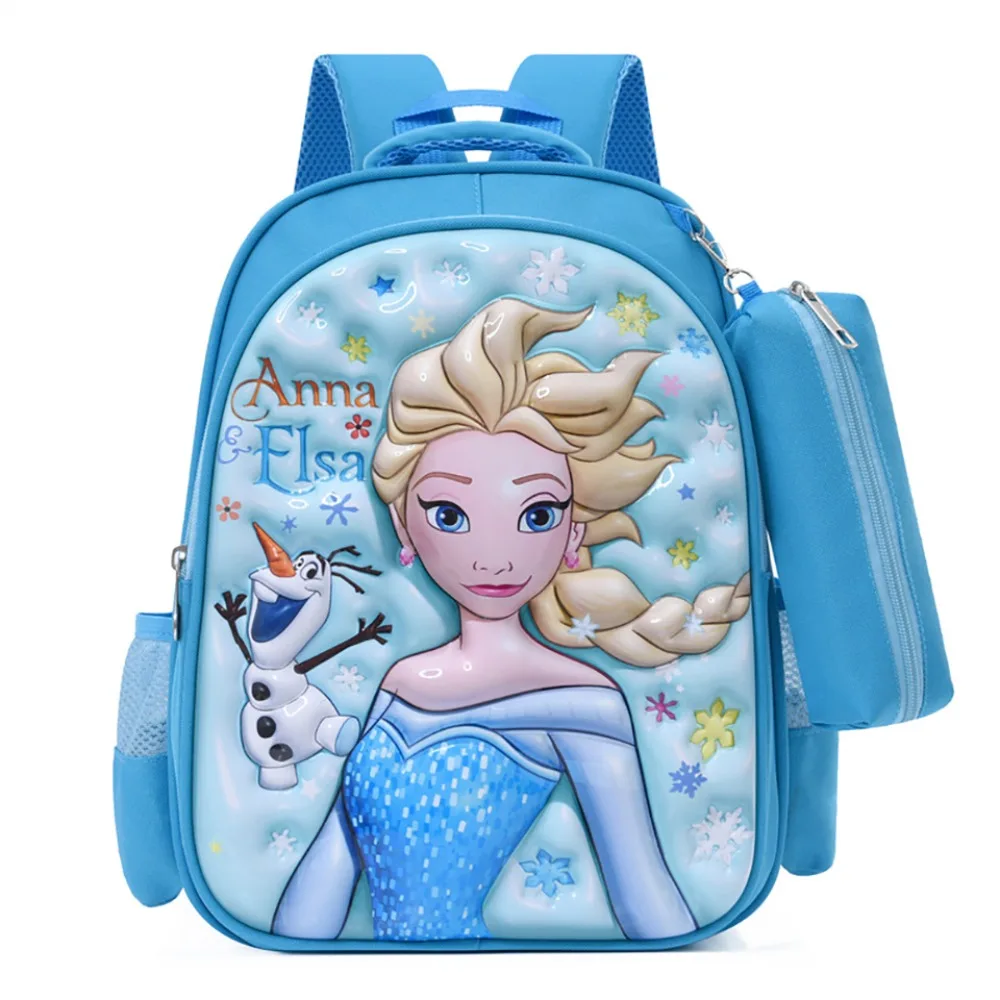 

Elementary School Backpack Two-Piece Set Anime Cartoon Captain America Elsa 3D Hard Shell Backpack For Students In Grades 1-3