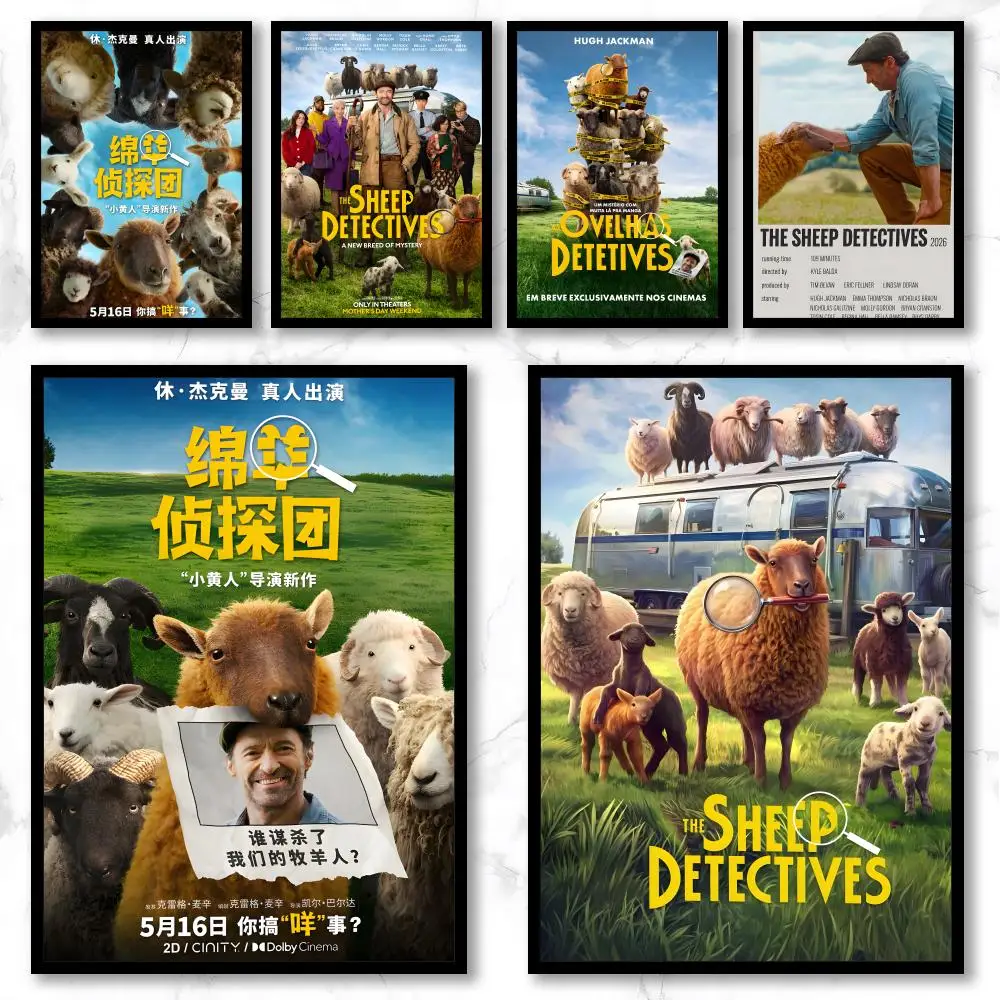 Movie T-The Sheep Detectives Poster Graffiti Art Posters, Chic Wall Decor for Home, Studio, Office & Coffee Shop