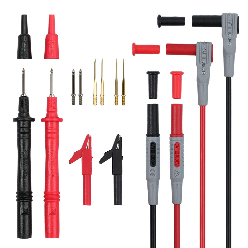 12 in 1 Multimeter Testing Equipment with 2mm Probes and For Alligator Clips for Meter Power and Electrical Troubleshooting