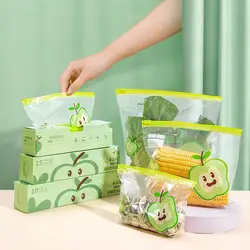 Reusable Zip Lock Bag Food Grade Transparent Storage Bag With Zipper Sealing Plastic Container Travel Freezer Camping Kitchen