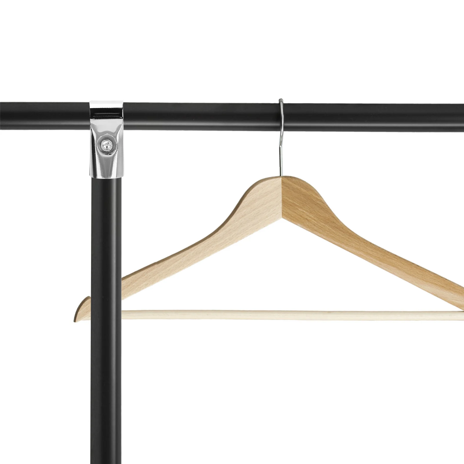 

4Pcs Stainless Steel Closet Rod Connector Aluminum Alloy Metal End Connectors for Closet Pole Holder Clothes Towels Storage